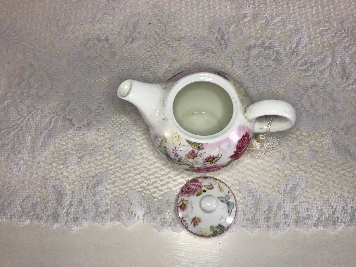 Delton Teapot With Flowers for One Etsy