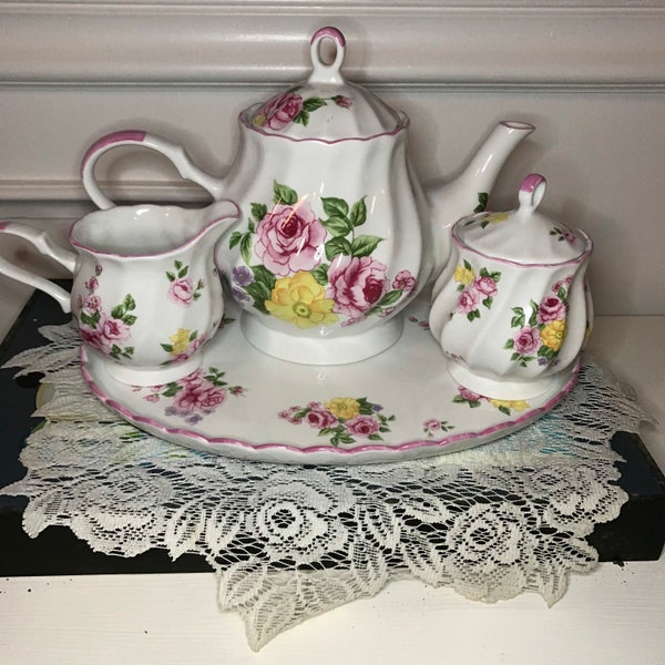 Yellow Rose Teapot Etsy