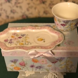 Wildblumen Tee und Toast Servierplatte