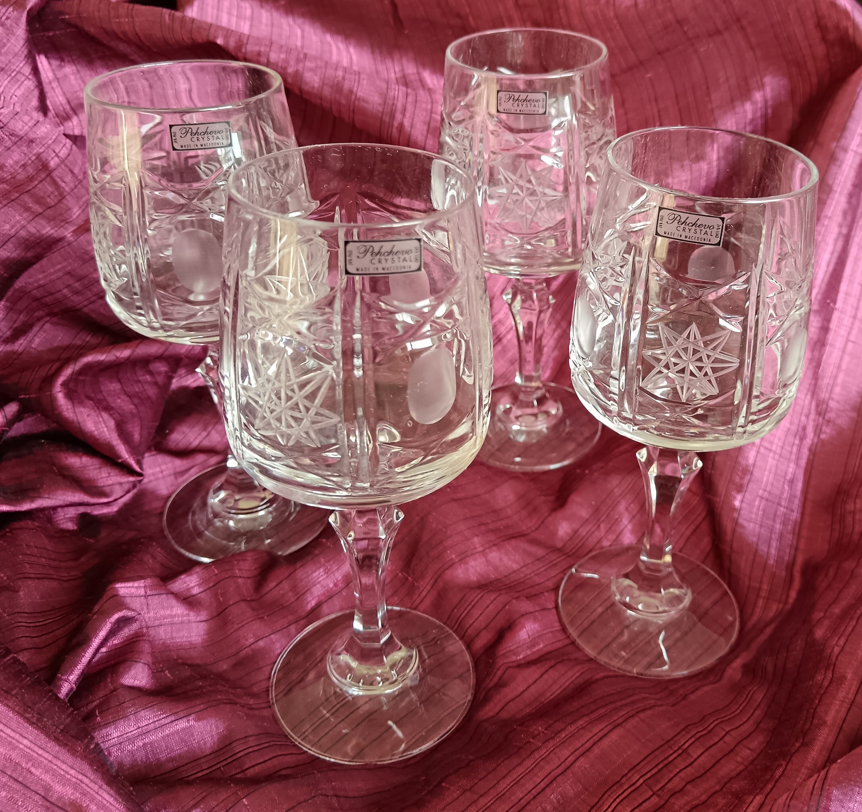 ガラスの花瓶 クリスタルガラス Flower Vase lead crystal 24% kamei