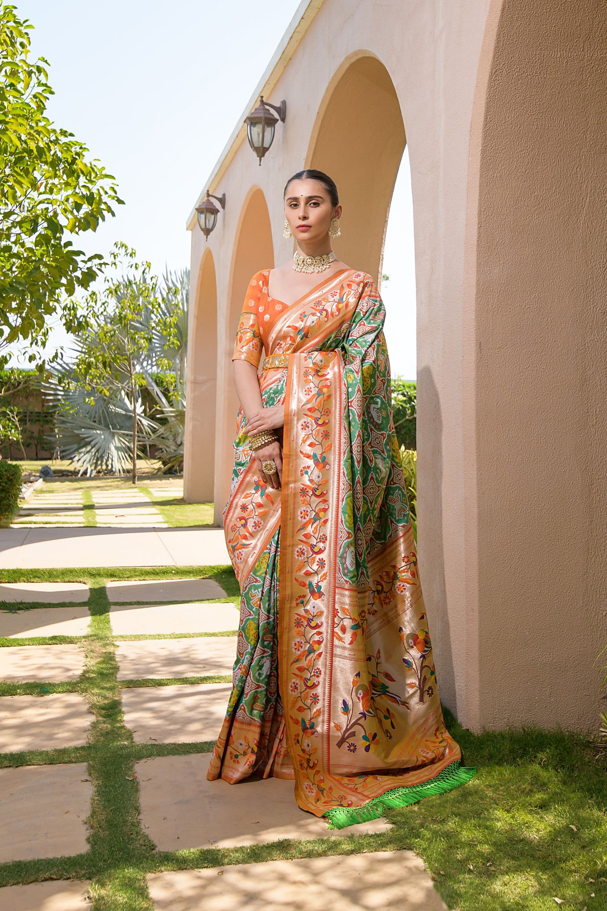 Beautiful Designer Soft Banarasi Silk Paithani Saree