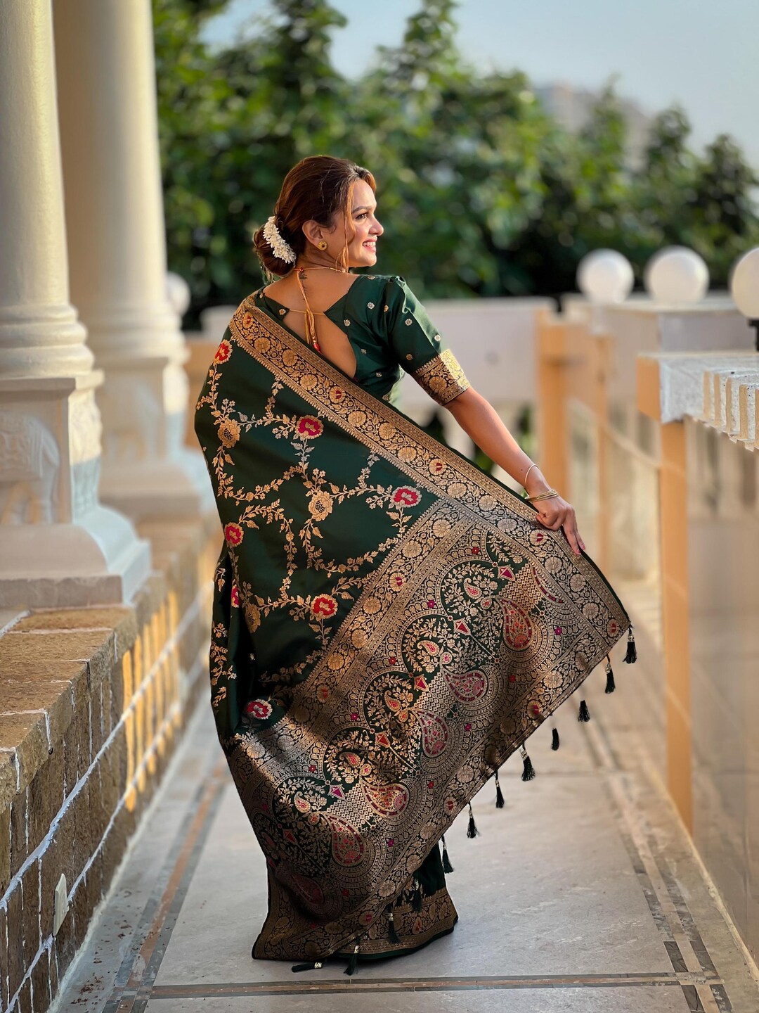 Pure Soft Banarasi Silk Saree with Traditional Zari Weaving main image 1