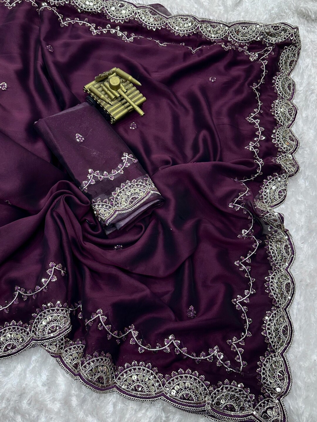 Crystal Rangoli Silk Saree With Rich Coding Work With 2 Types of ...