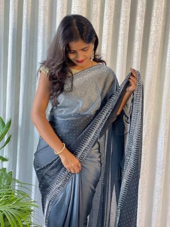 Simple sober hotsell party wear saree