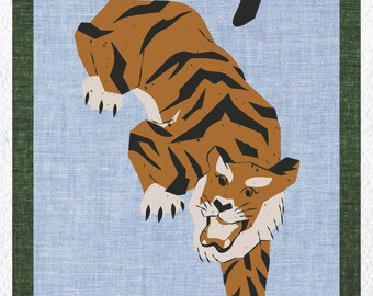 Digital prints, vintage art, funky art, retro art, animal art, tiger art, fun wall prints, home decor, wall art, dorm art