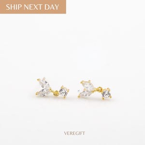 Gold Plated Sterling Silver Rabbit Carrot Earrings: Asymmetrical Dangle