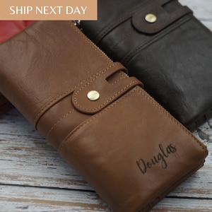 Cartera personalizada para mujer - Regalo para la madre de la novia - Cartera de mano - Cartera de pulsera, Regalos para damas de honor, Regalo para mamá, billetera de cuero