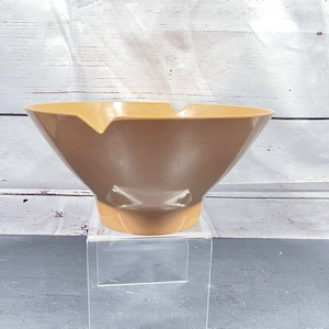 Vintage Melamine Whispering Wheat Brown Salad Serving Bowl MCM