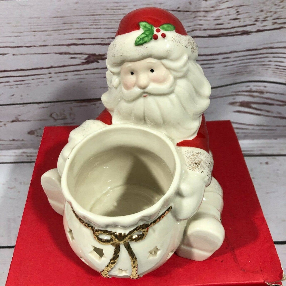 Lenox Santa Claus Holiday Votive Candle Holder Etsy