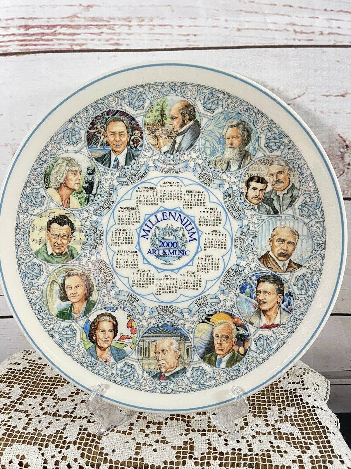 Wedgwood Millennium Art & Music 2000 Calendar Plate Andrew Lloyd 
