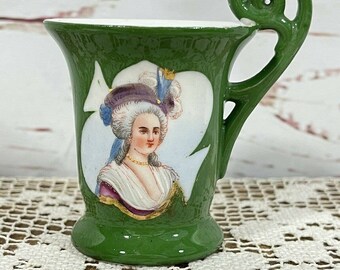 Vintage Shot Glass Porcelain Handle Made In Germany Barware Toothpick Holder