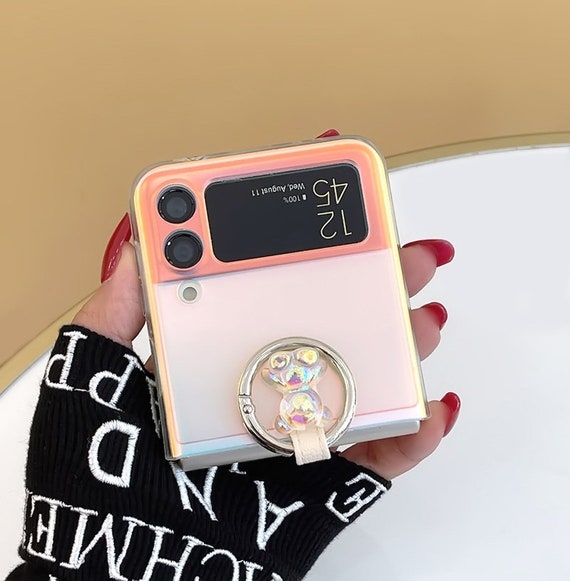 Cute Bracelet Cartoon Pendant Phone Case For Samsung Galaxy Z Flip 5 4 3 Z  Flip3 Flip5 Flip4 5G Hard Cover Lovely Hinge Cases