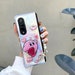 Pink Monster Phone Case for Samsung Galaxy Z Fold 2 and Z Fold 3 and 4 (5G) |Japanese Gamer 3D Animals Holder Clear Colorful| Lovely Gift 