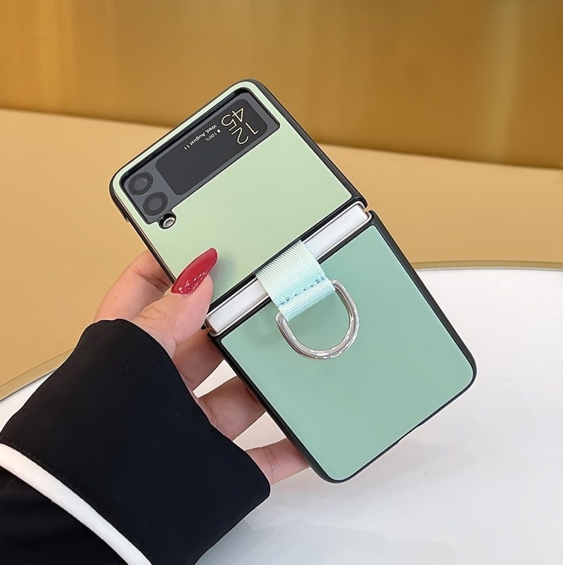 Elegant Simple Soft Green Phone Case for Samsung Galaxy Z Flip 