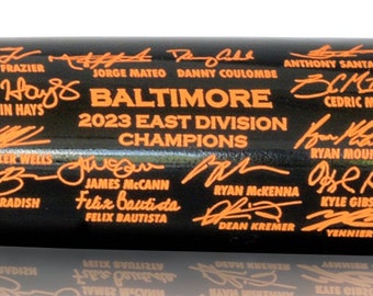 Baltimore 2023 East Division Champions Team Signature Extremum Bat