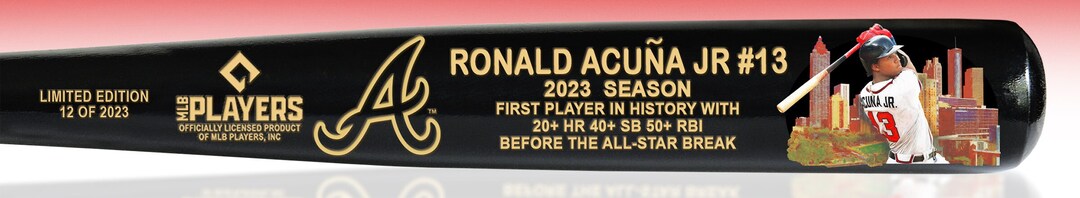 Ronald Acuna Jr ASG Break MLB Record Maple Bat - Etsy