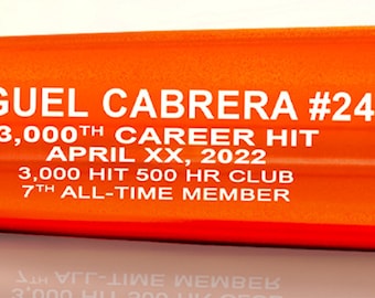 Miguel Cabrera 3,000 Career Hits Extremum Maple Bat