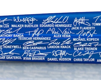 LA Dodgers 2024 WS Champions Team Signature Extremum Bat