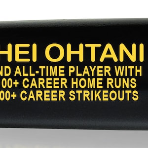Shohei Ohtani MLB Records Black Maple Art Bat