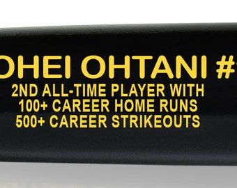 Shohei Ohtani MLB Records Black Maple Art Bat