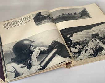 Vintage Buch aus der Sowjetunion. Fotobuch Der Große Vaterländische Krieg 1941-1945.Russisches Buchalbum des Zweiten Weltkriegs. Fotografien des Zweiten Weltkriegs