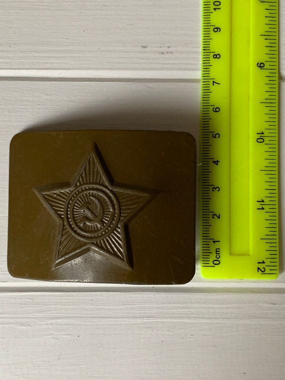 Soviet Military Uniform Buckle, Vintage Belt Buck… - image 7