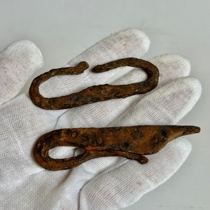 An ancient artifact for making fire. Viking lighter for fire 9th-12th centuries. Viking iron tools.Iron lighter. Set of 2 lighters