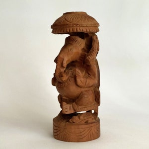 Wooden Elephant Figurine. Fine Wood Carving. Handmade. Wooden Statue