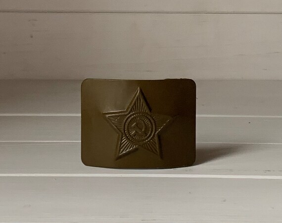 Soviet Military Uniform Buckle, Vintage Belt Buck… - image 3