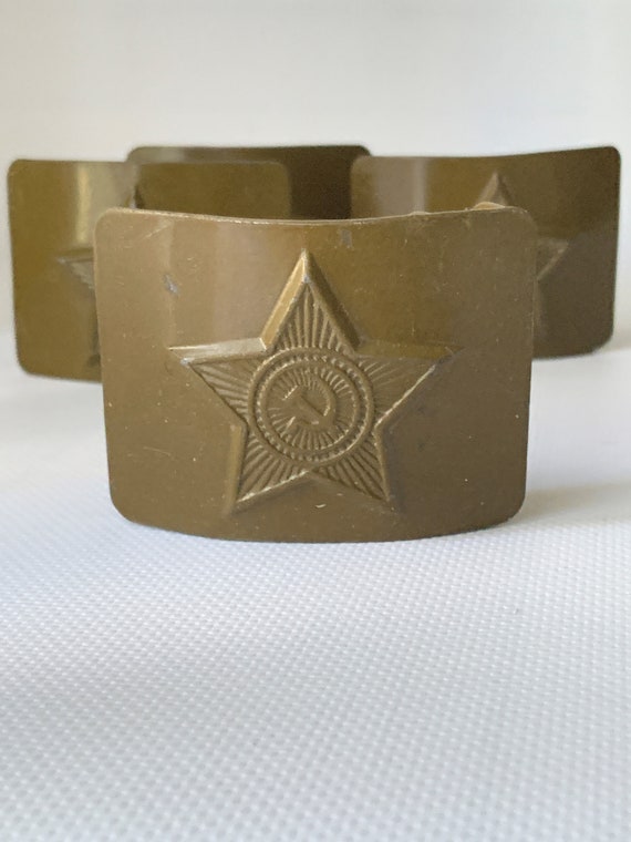 Soviet Military Uniform Buckle, Vintage Belt Buck… - image 1