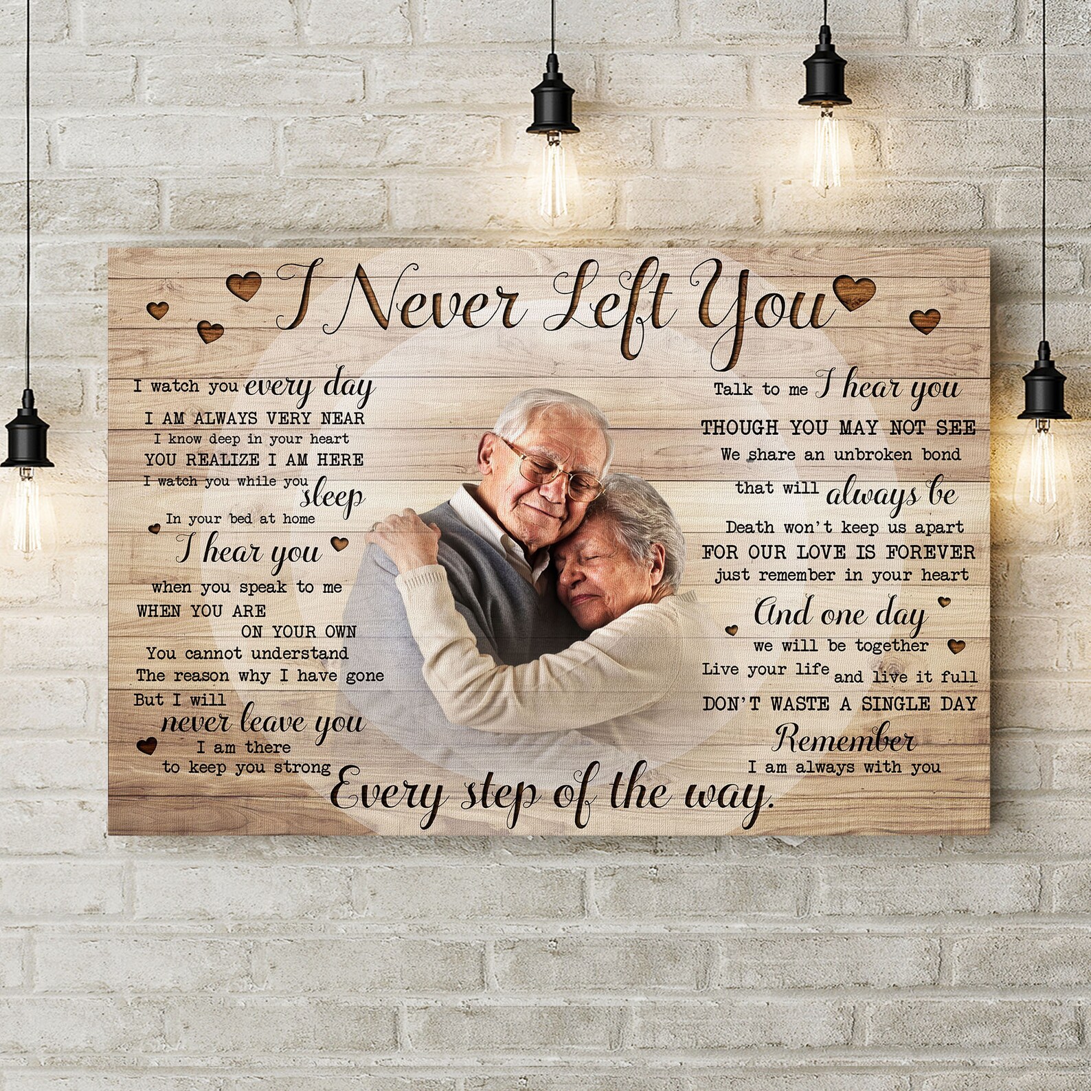 Personalized Memorial Photo Canvas Art I Never Left You Etsy