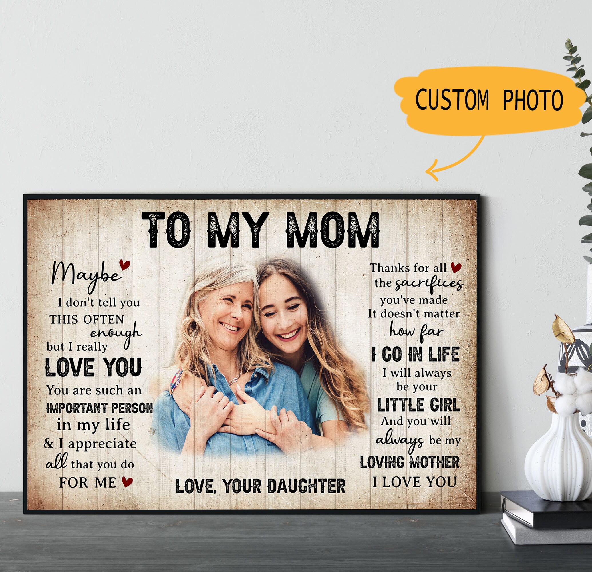 Personalized to My Mom Canvas Art I