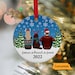 Customize Couple With Dog Ornament, Christmas Couple Ornament, Couple And Dog Keepsake, Family Christmas Ornament, Dog Ornament 