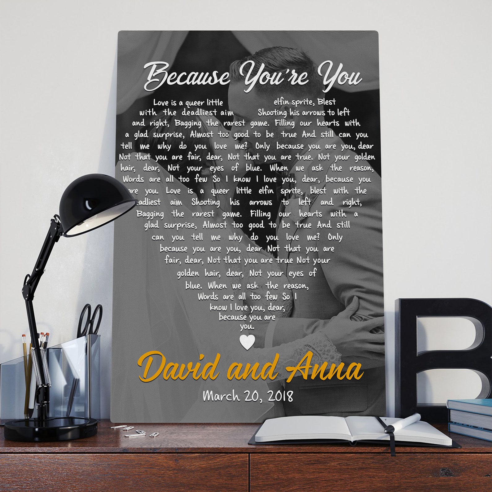 Personalized Wedding Song Lyrics Canvas Custom Anniversary Etsy