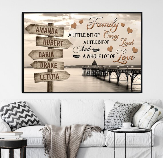 Personalized Street Sign Family Canvas 