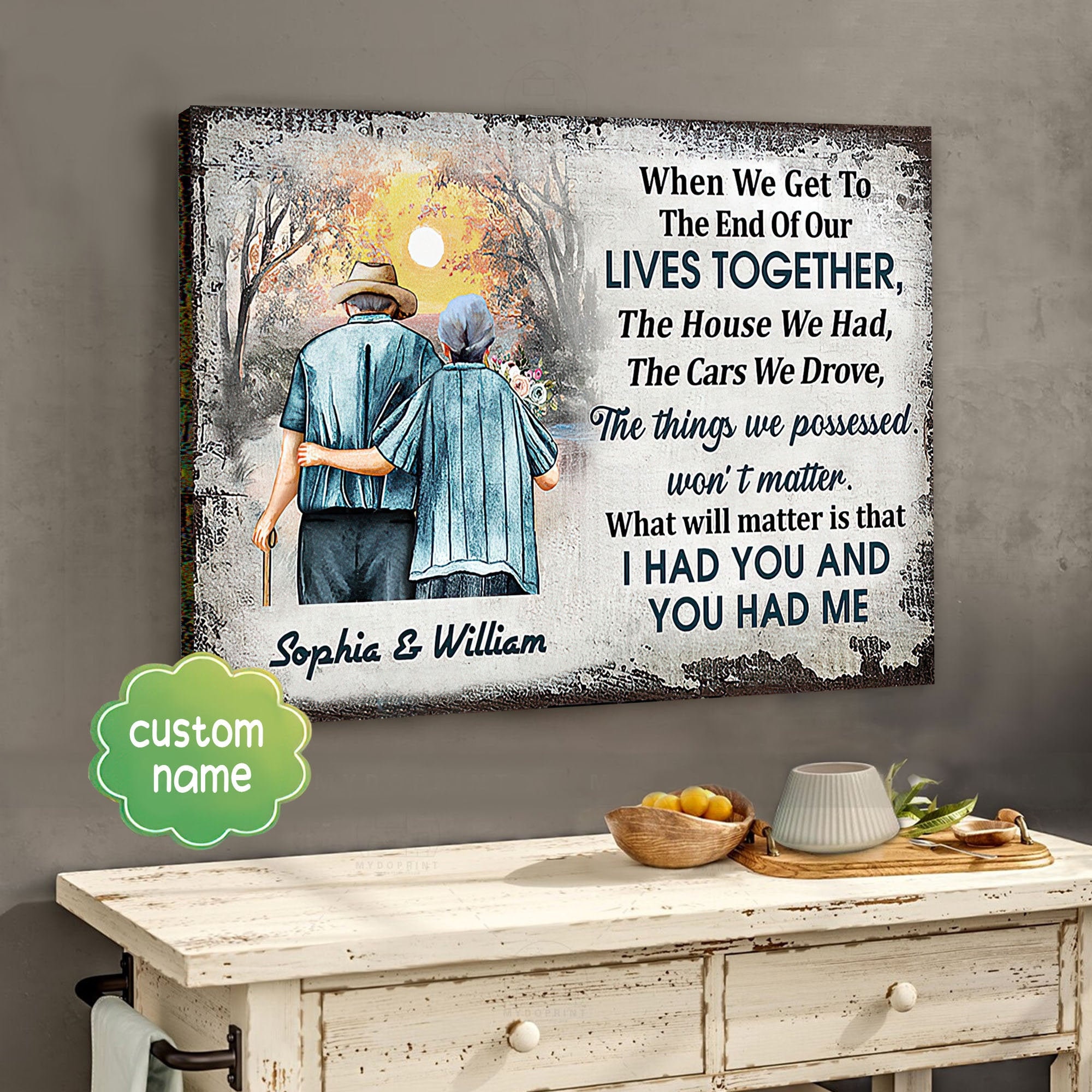 Personalized Couple Wall Art Old Couple Wall Art When We Get Etsy UK