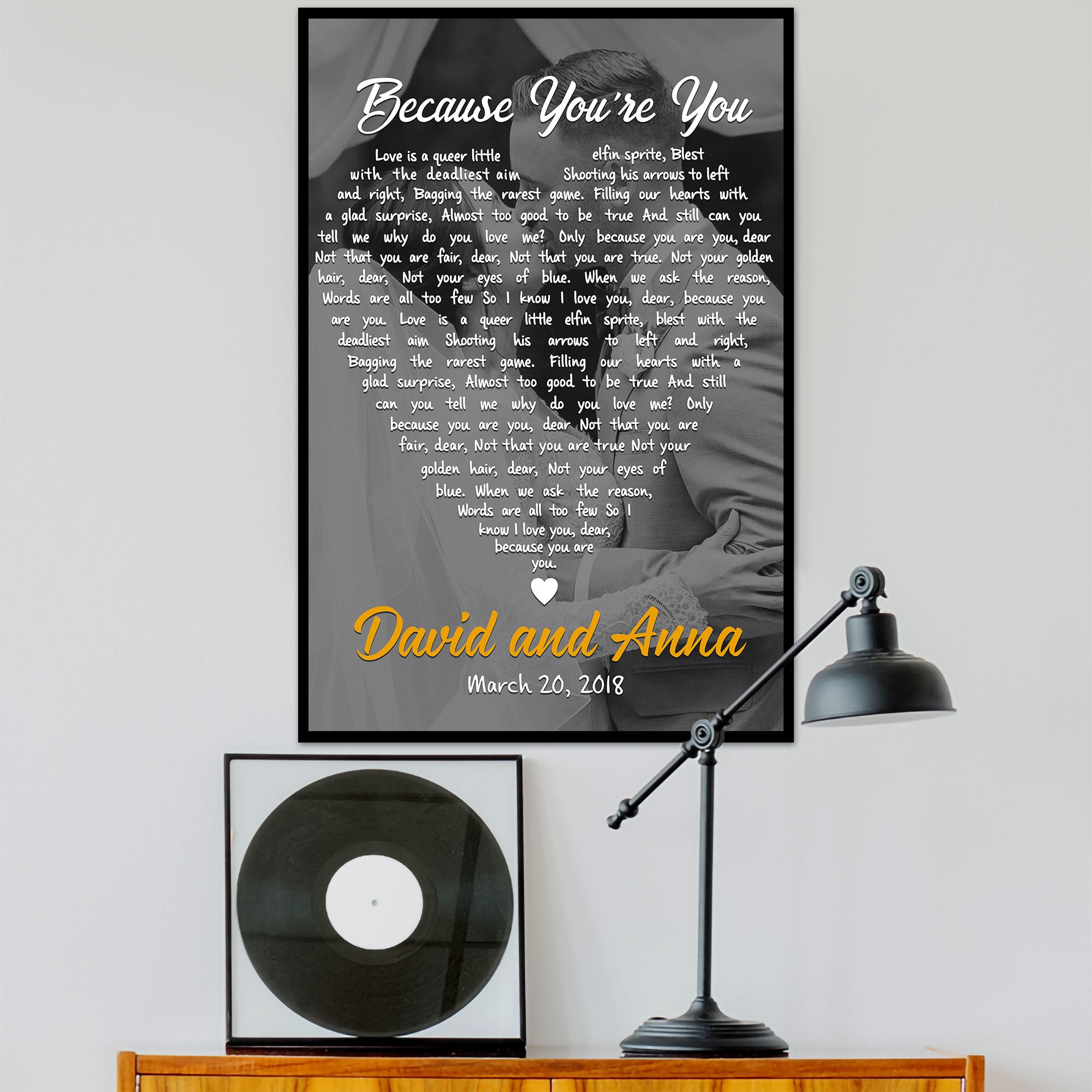 Personalized Wedding Song Lyrics Canvas Custom Anniversary Etsy