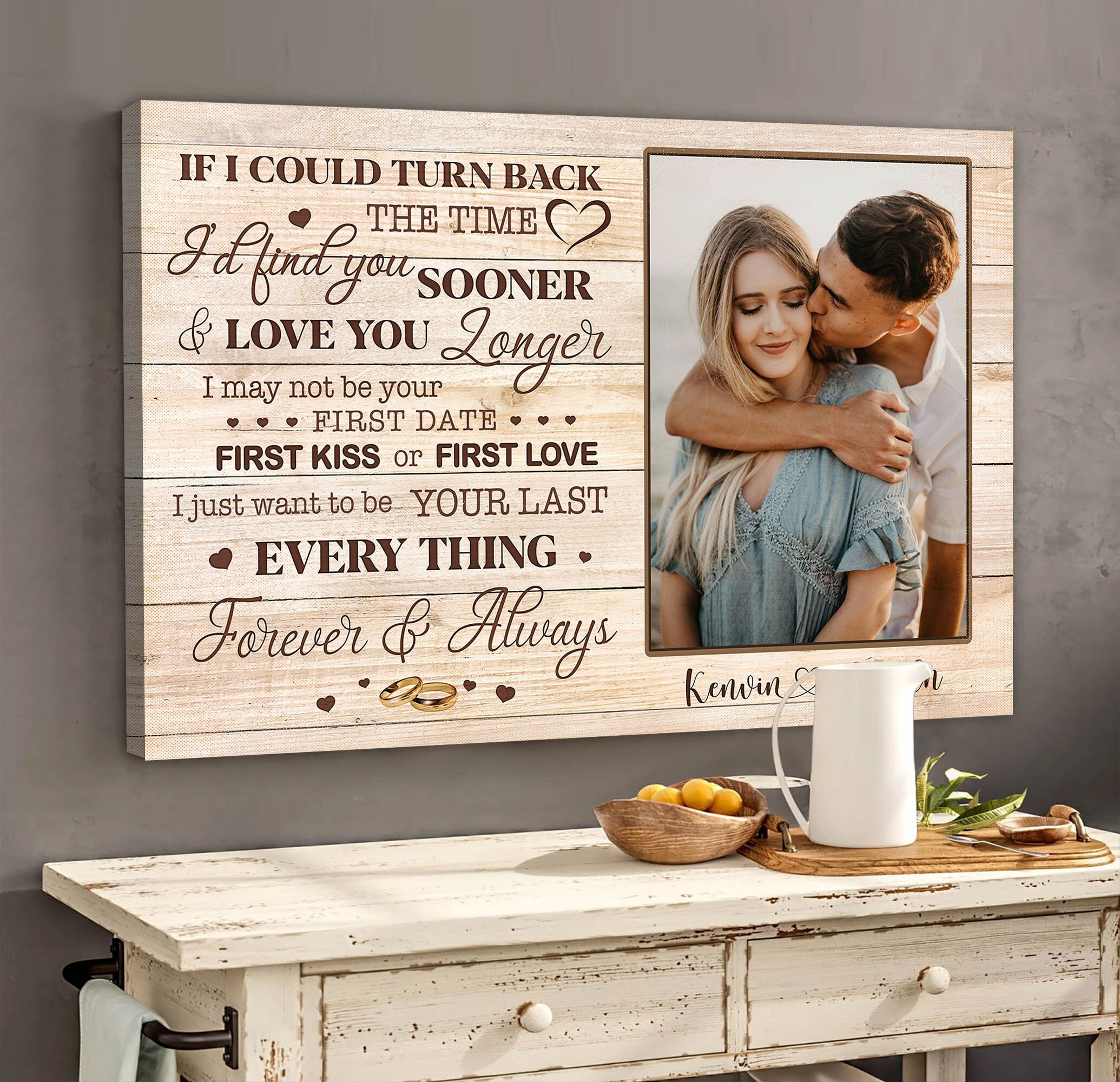 Wenn ich die Zeit zurückdrehen könnte Leinwand Kunst Etsy