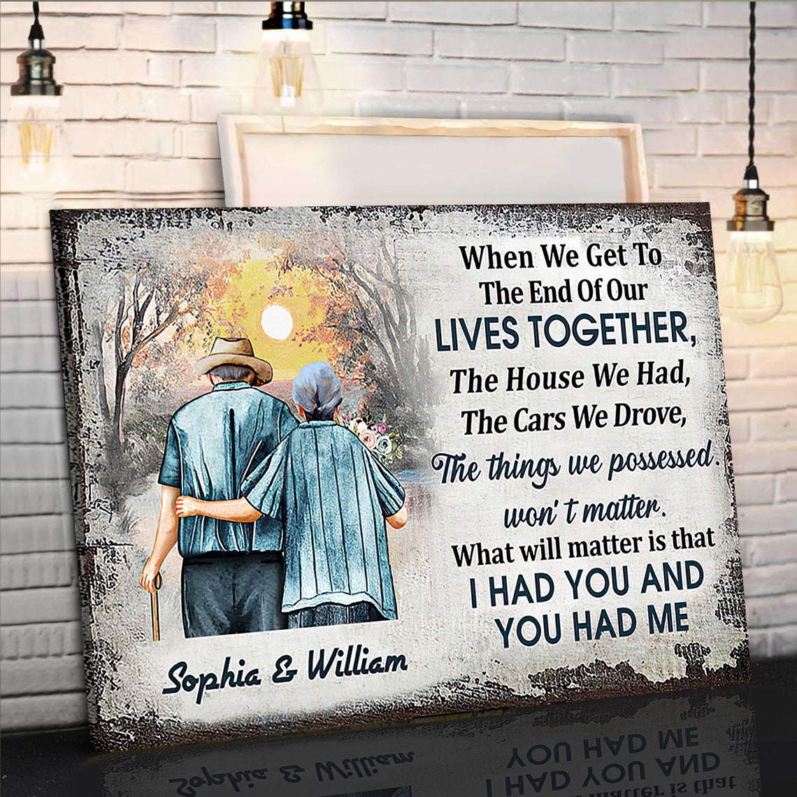 Personalized Couple Wall Art Old Couple Wall Art When We Get Etsy UK