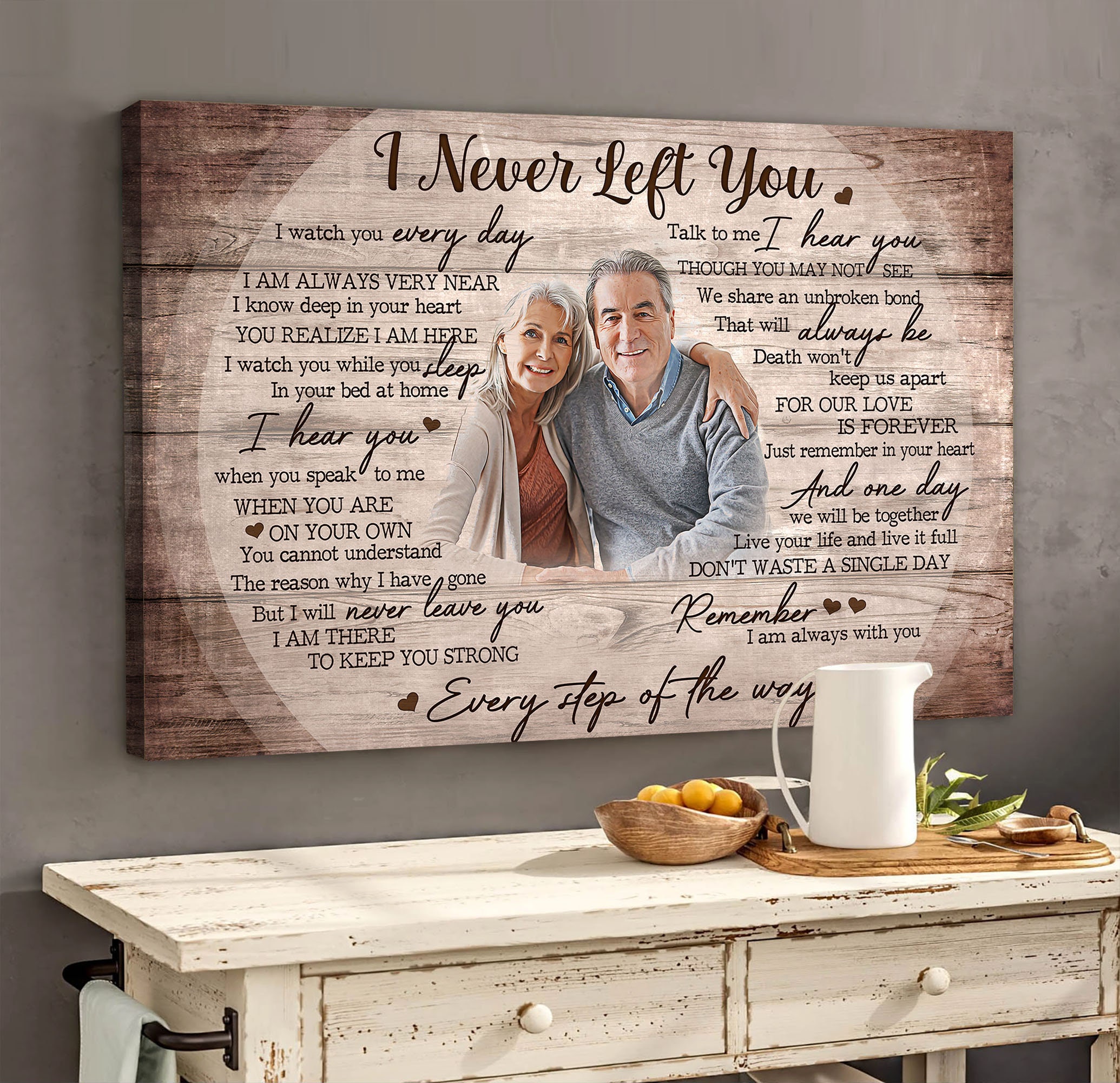 Personalized Memorial Photo Canvas Art I Never Left You Etsy