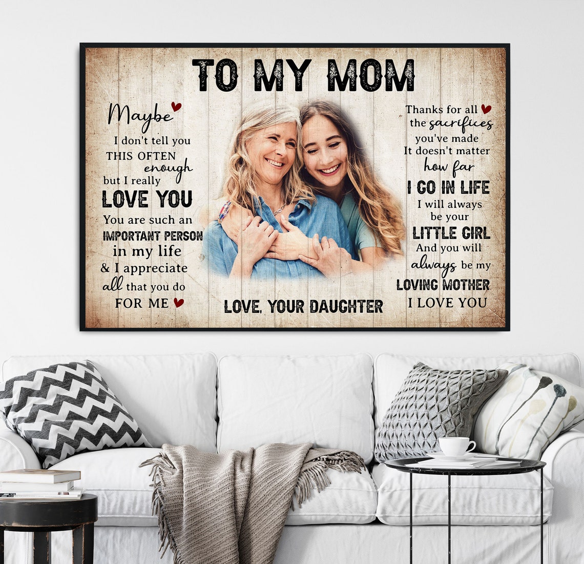 Personalized To My Mom Canvas Art I Will Always Be Your Etsy