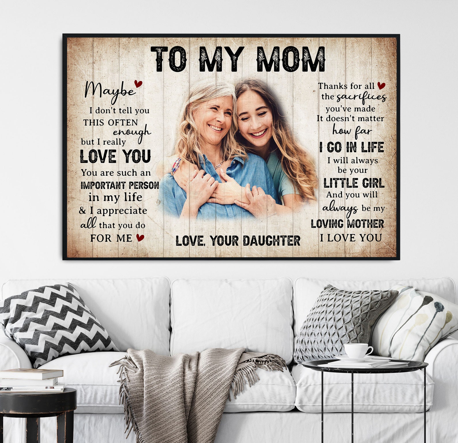 Personalized To My Mom Canvas Art I Will Always Be Your Etsy