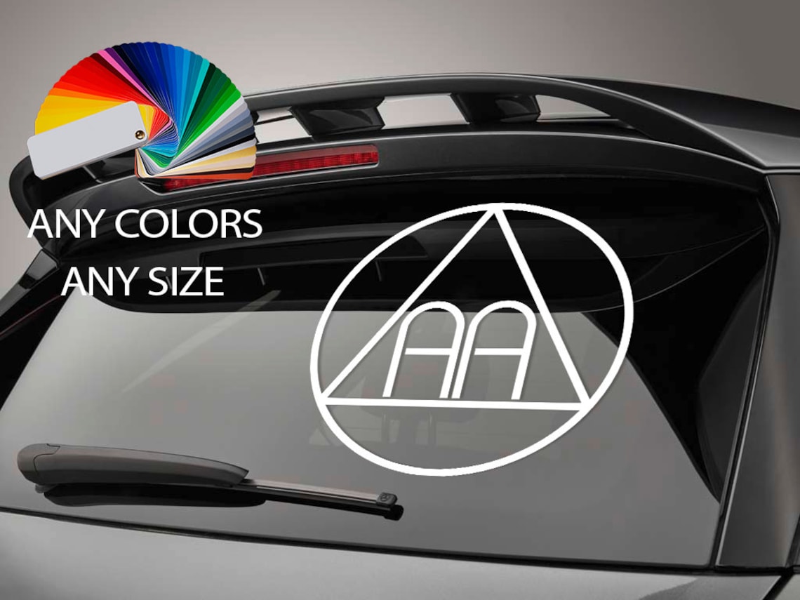 aa alcoholics anonymous waterproof vinyl stickers decal print etsy