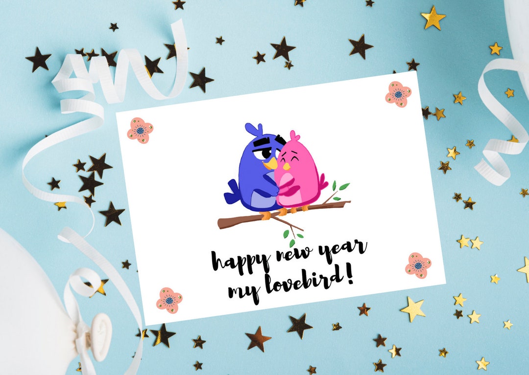 Printable New Year Cards Printable New Year Card for Lover New Year ...