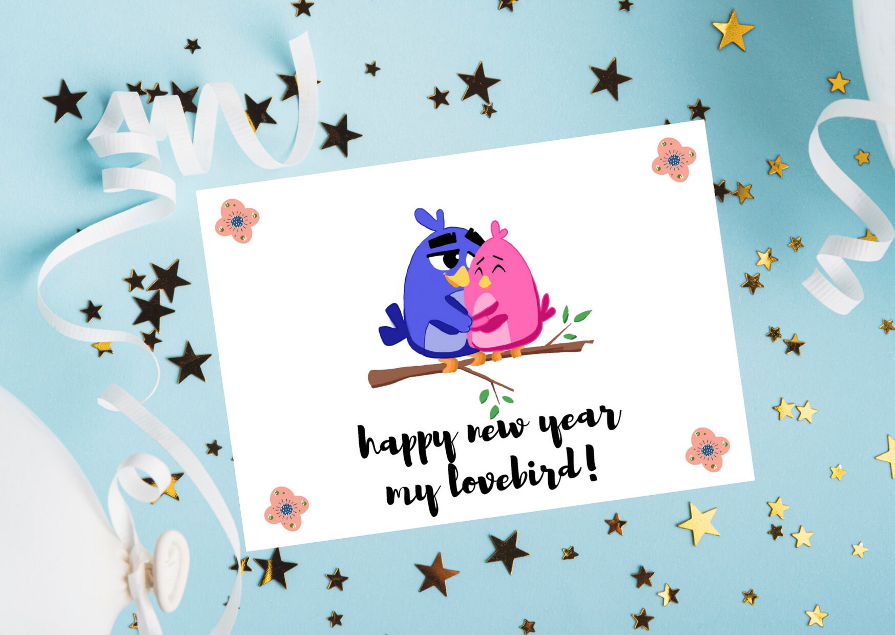 Printable New Year Cards Printable New Year Card for Lover - Etsy