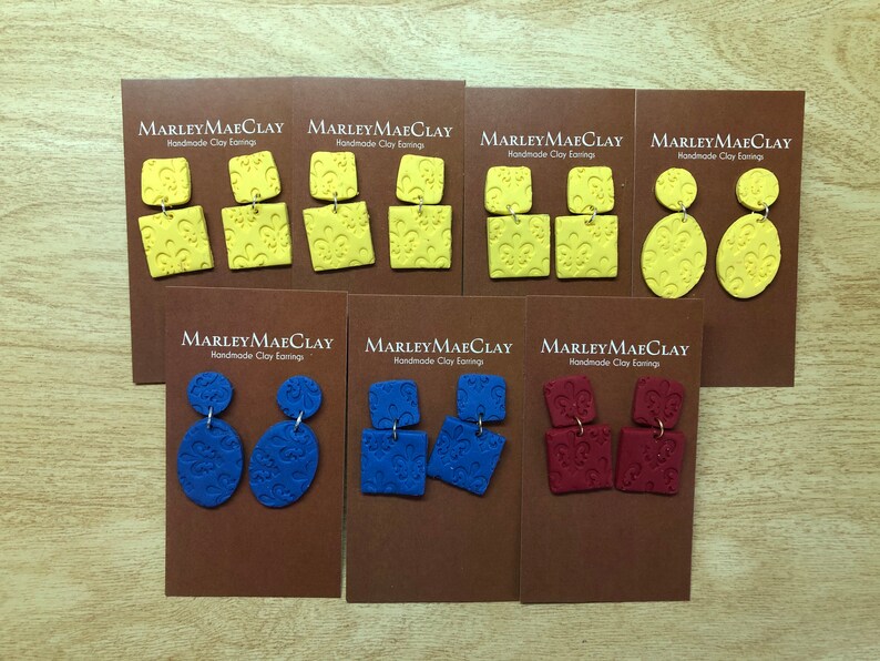 Impression Handmade Clay earrings