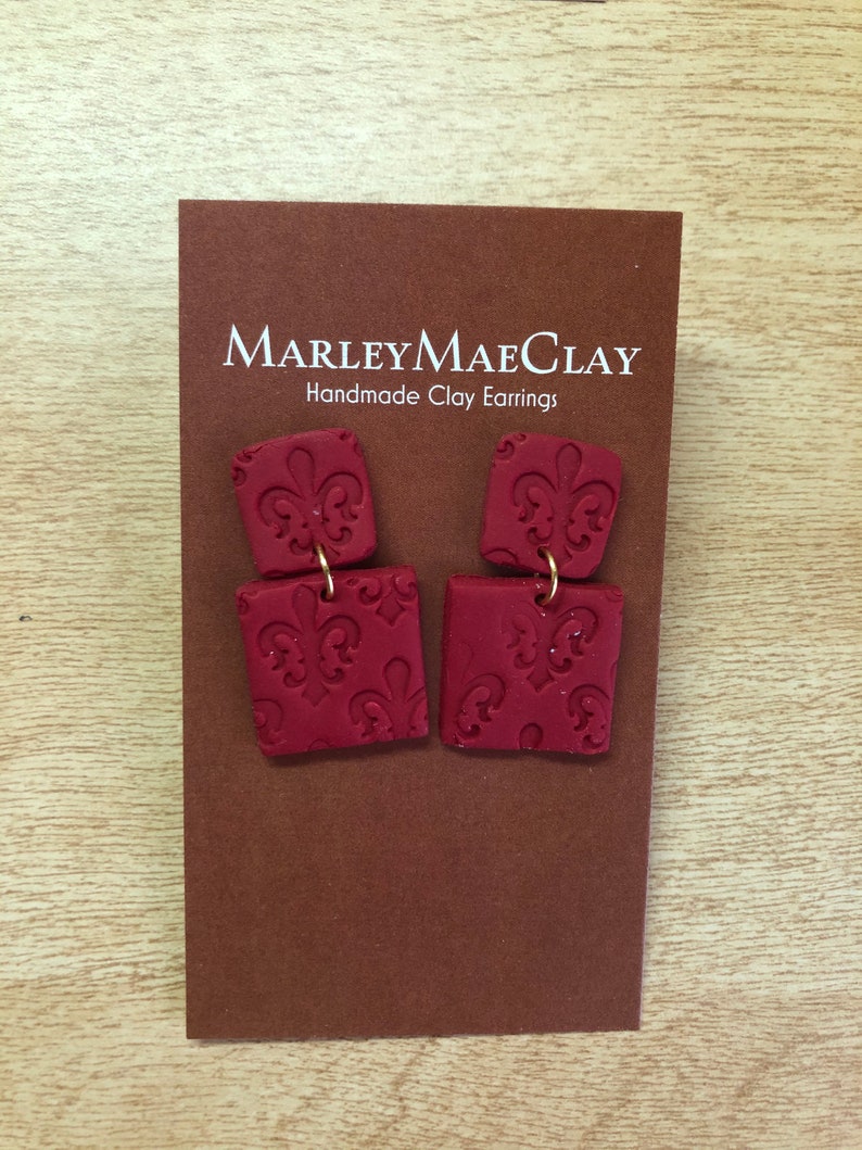 Impression Handmade Clay earrings