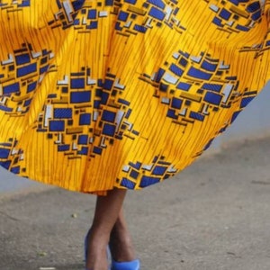 Mide flare dress, ankara print, African clothing for women