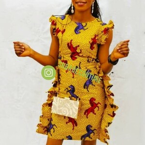 Dupe fitted dress, African dress for women, ankara print