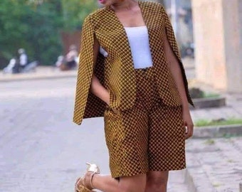 Naffy African clothing for women /African women pants set with jacket, matching pant for women /African clothing for women, summer outfit